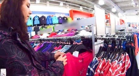 Cute teen Mirka goes shopping at the mall before engaging in POV sex 78216130