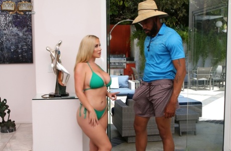 Big titted blonde Savannah Bond participates in a hardcore interracial fuck 16273485