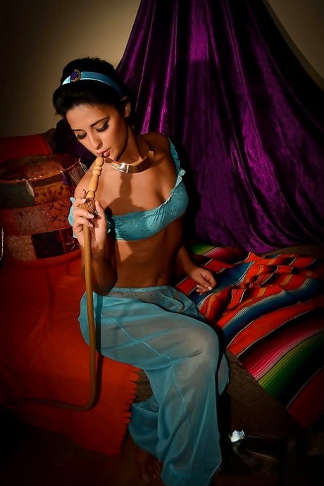 Brunette Nicola Kiss combines her smoking fetish with her masturbation 16548108